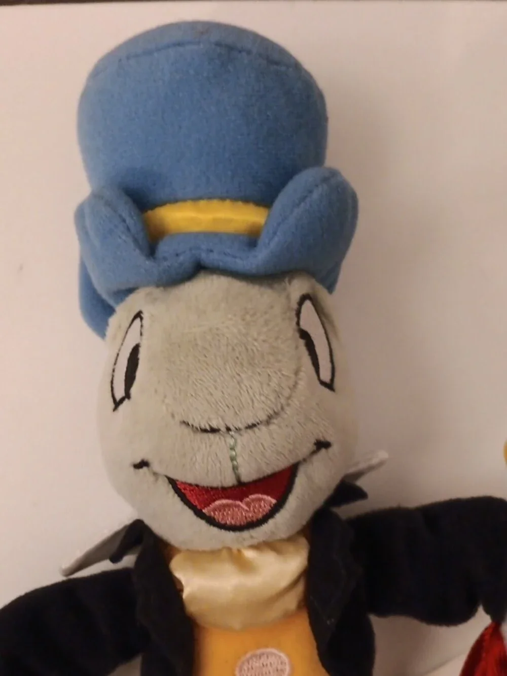 Disney Jiminy Cricket Plush — Blue Hat, Yellow Outfit, Black Jacket